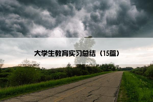 大学生教育实习总结（15篇）